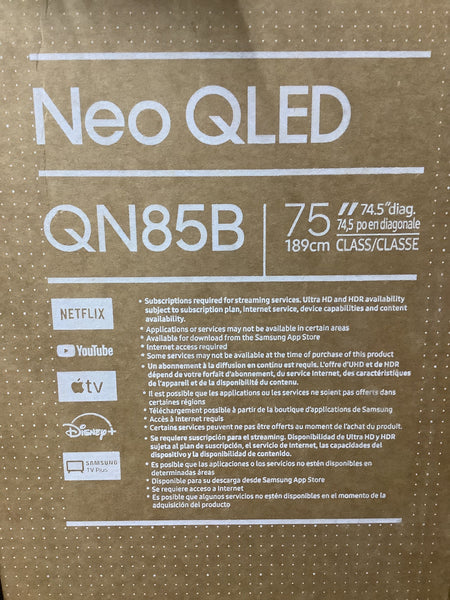 Samsung 75” Class QN85B Samsung Neo QLED 4K Smart TV (2022) QN75QN85BAFXZA