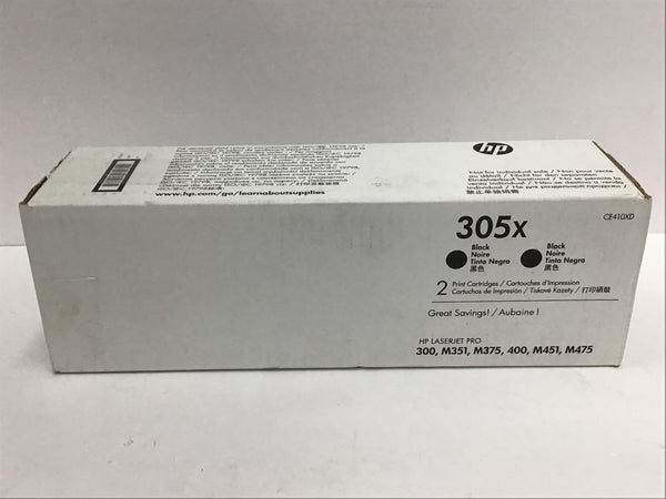 HP 305X Black High Yield Toner Cartridge Genuine OEM  CE410XD