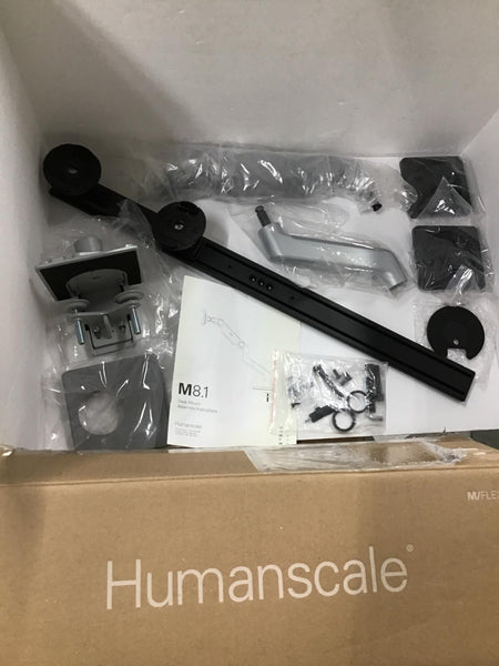 Humanscale M8.1 Monitor Mounting kit Dual (2) Displays Silver/Grey M81DMSB2B