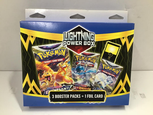 LOT OF 3 Pokemon Lightning Power Box 3 Booster Packs   Foil Card 728192547515