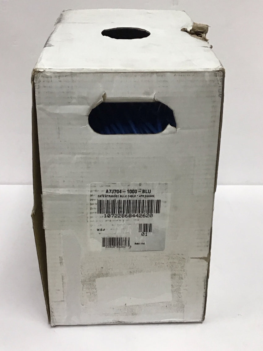 Belkin CAT6 1000' Stranded PVC 4PR 24 AWG Cable Blue CAT6 Patch A7J704-1000-BLU