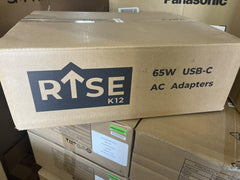 Rise K12 65W USB-C Universal AC adapter Quantity of 25 RKUC65G1-25PK