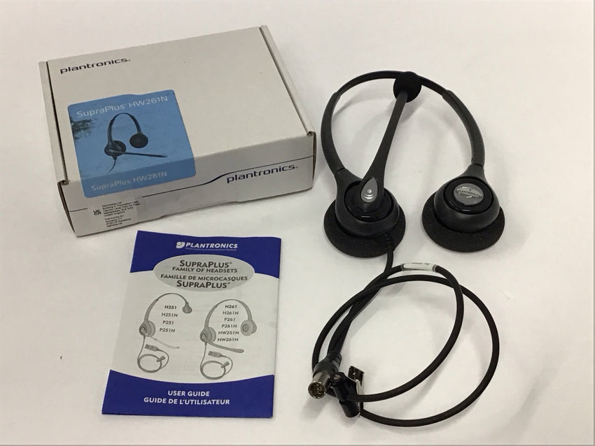 Plantronics SupraPlus HW261N-DC Dual-Channel Wideband Headset & Cable 86872-01