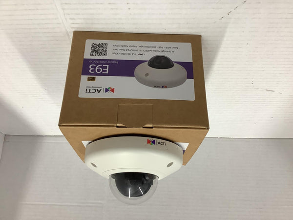 ACTi E93 5MP Indoor WDR Mini Dome Camera 1.9mm Fixed Lens White E93