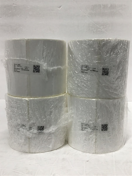 Zebra PolyPro Direct 3000T Thermal Labels 4" x 2" 1110 per roll (4 rolls) 18932