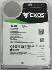 Seagate 14TB EXOS X18 Hard Drive SATA 6Gb/s 3.5" Enterprise ST14000NM000J