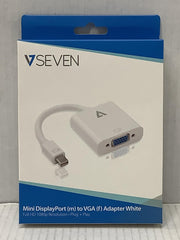 LOT OF 50 V7 Mini DisplayPort to VGA Adapters  CBL-MV1WHT-5N