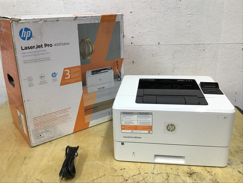 HP LaserJet Pro 4001dne Black & White Laser Printer 2Z600E#BGJ READ NO Toner