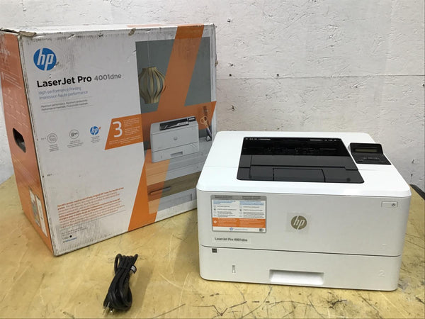 HP LaserJet Pro 4001dne Black & White Laser Printer 2Z600E#BGJ READ NO Toner