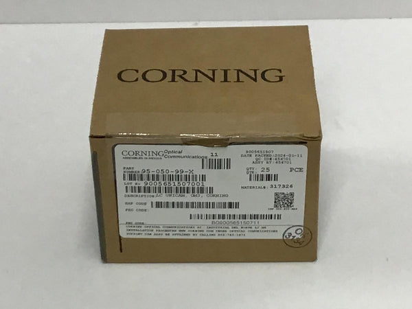 Corning Unicam LC OM3 Pretium Fiber Optic Connector 25 Pack Box 95-050-99-X