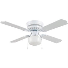 Seasons Torrey 42" Hugger Mount Ceiling Fan /w Light White Schoolhouse 269704