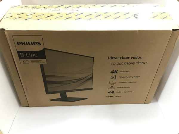 Phillips 27" UHD 3840 x 2160 LED Monitor PowerSensor HDMI USB HUB 278B1/27