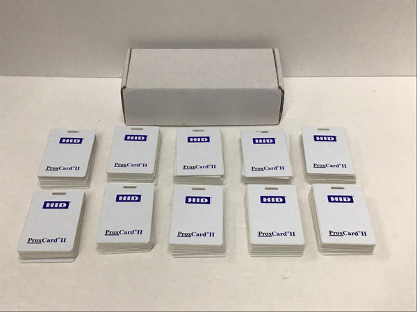 Box of 100 HID Clamshell ProxCard II 1326 Access Control Security Card 1326LSSMV