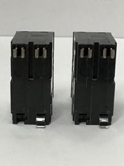 2 Siemens Mini circuit breaker, QO, 20A, 2 pole, 120/240VAC, 10kA, plug in QO220