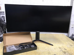 LG 37.5” QHD Curved Gaming Monitor /w Stand & AC Adapter CRACKED SCREEN 38GN95B