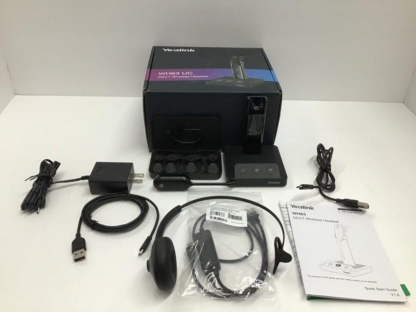 Yealink UC DECT Wireless Headset, Black, YEA-WH63-UC 1308009