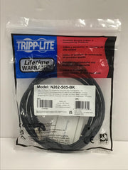 Tripp Lite Cat6a 10G Shielded STP Slim Patch Cable RJ45 M/M 5' N262-S05-BK