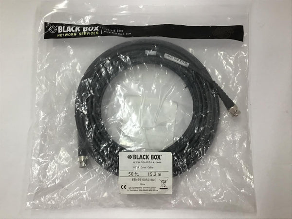 Black Box 50' Coaxial Cable RG 59 BNC Premium  ETN59-0050-BNC