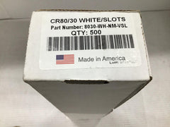 Cardmark ID Badge Cards CR80 30mil Portrait Punch Slot 8030-WH-NM-VSL