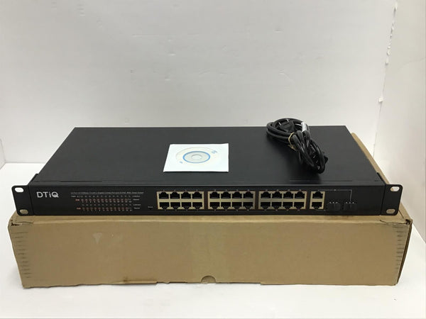 DTiQ 24-Port Web-Managed POE Switch 10/100MBPS  2 GBE Combo S6126-24P-370