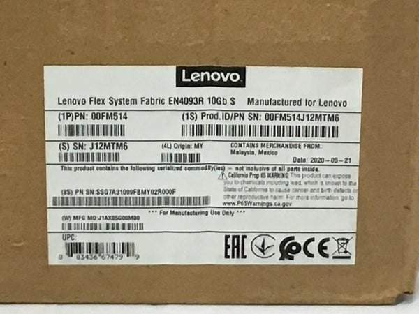 Lenovo Flexfabric EN4093R Flex System Network Switch 00FM514