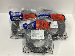 LOT OF 5 Tripp Lite Cat6 15M 50' RJ45 Patch Cable Snagless Gray N201-050-GY