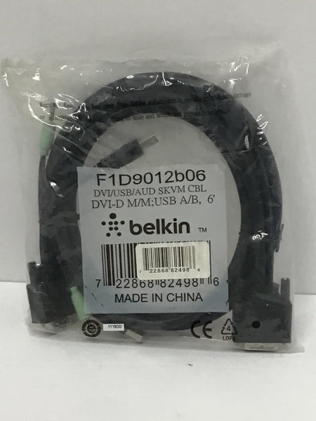 Belkin KVM Cable DVI-D M/M USB A/B 6' F1D9012B06