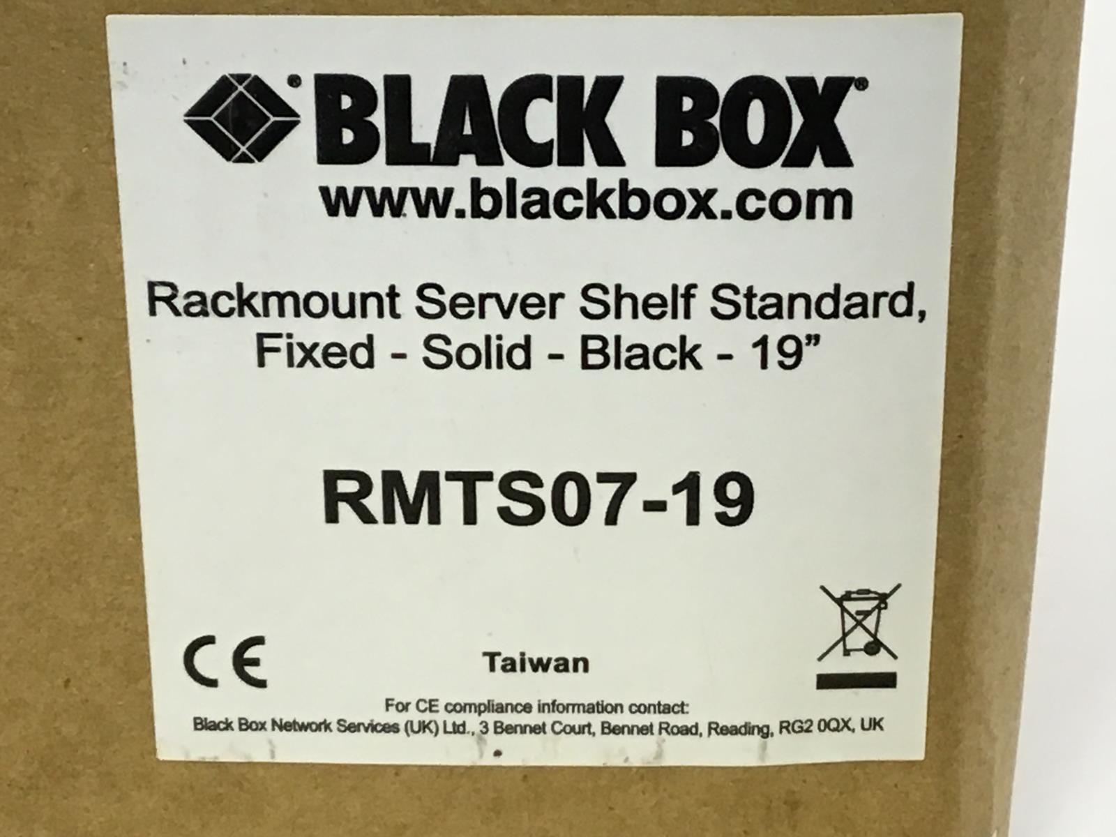 Black Box Rackmount Server Shelf Black Fixed 19" RMTS07-19