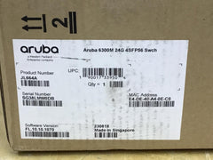 HPE Aruba CX 6300M 24 Port GbE   4 port SFP56 Network Switch JL664A