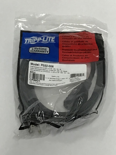 Lot of 49 Tripp Lite Connectivity 6Ft Power Extension Cord 10A 18 Awg P022-006