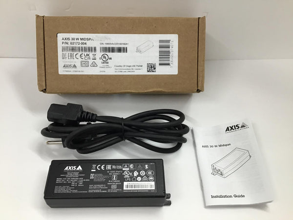 Axis 30W Midspan POE/POE  56V DC Output Single Port 02172-004