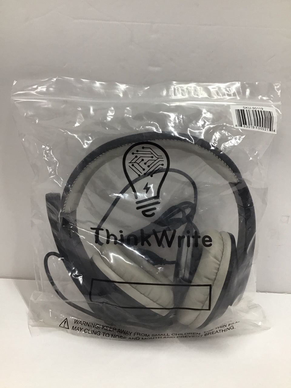 LOT OF 7 ThinkWrite 90119 Wired Headset /w Mic Ultra Durable USB Over Ear 90119