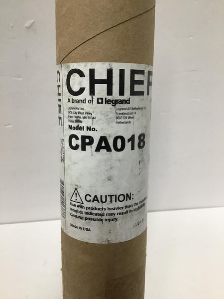 Chief 18" Pin Connection Column (Black) CPA018