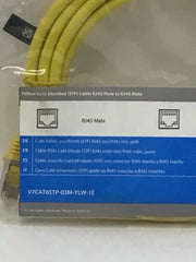 Lot of 50 V7 Yellow Cat6 Shielded (STP) Cable RJ45 Male to RJ45 Male 3m 10ft