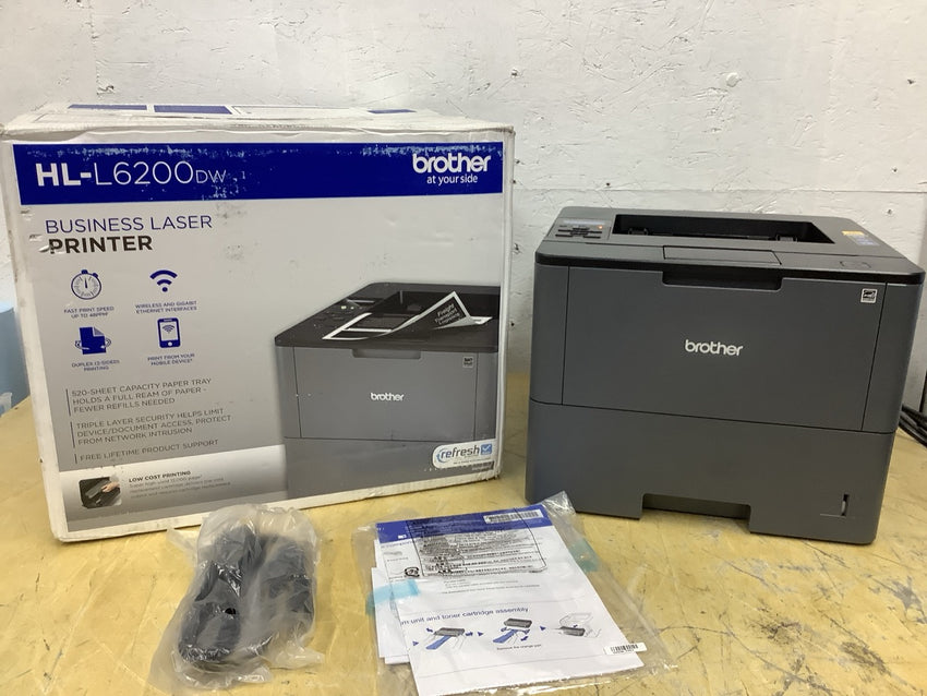 Brother HL-L6200DW Wireless Monochrome Laser Printer w Duplex HLL6200DW AS-IS