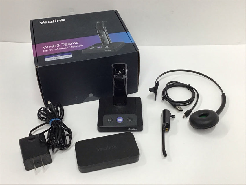 Yealink WH63 Convertible Dect Wireless Headset for MicroSoft Teams 1308004