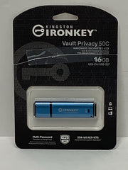 Kingston 16GB IronKey Vault Privacy 50 Series USB-C 3.2 Flash Drive IKVP50C/16GB