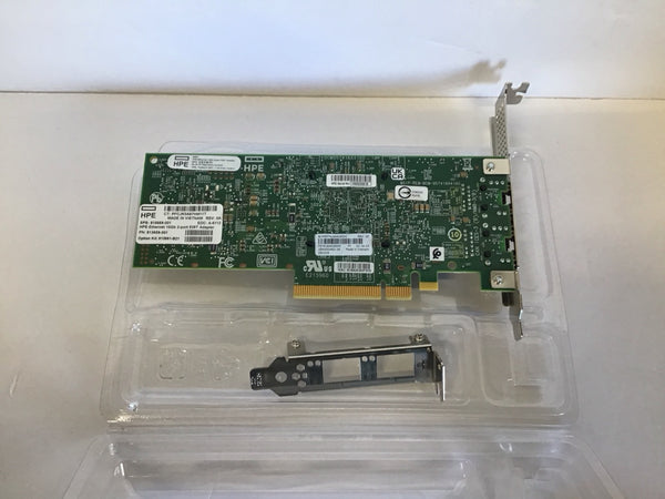 HPE 10GB Ethernet 2 Port 535T Adapter PCIe Card Low Standard Bracket 813659-001