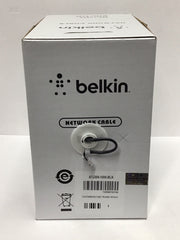 Belkin Stranded Cat5e Bulk Patch Cable 1000' Black 24AWG PVC UTP A7J304-1000-BLK