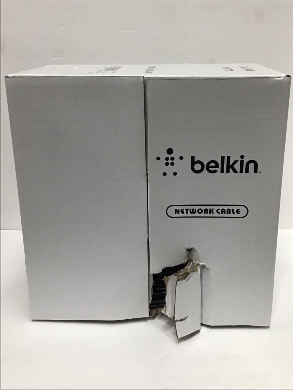 Belkin Stranded Cat5e Bulk Patch Cable 1000' Black 24AWG PVC UTP A7J304-1000-BLK