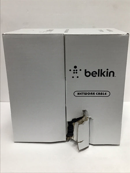 Belkin Stranded Cat5e Bulk Patch Cable 1000' Black 24AWG PVC UTP A7J304-1000-BLK