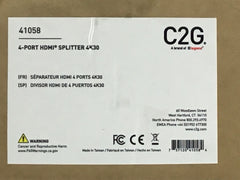 C2G 4 Port HDMI Splitter 4K30 1 in 4 Out 41058