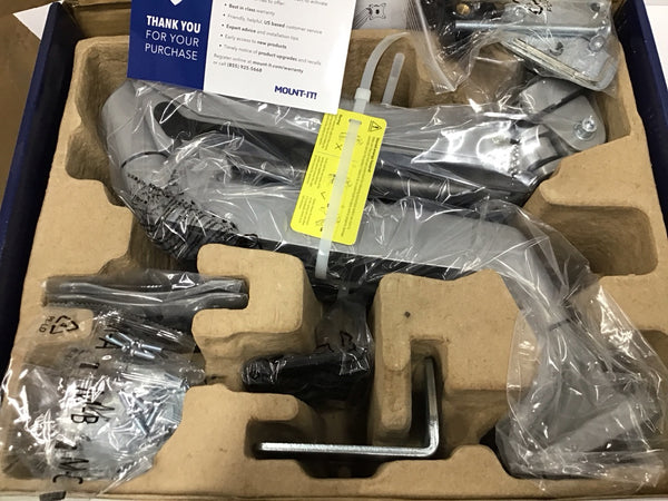 Mount It! Dual Monitor Spring Desk Mount 13"-32" 19.8 lbs per arm SILVER MI-1772