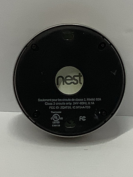 Google Nest 2nd Gen Smart Thermostat Silver Unit and Base Only T200577