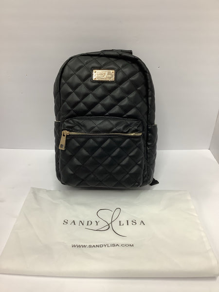 Sandy Lisa St Tropez Mini Backpack Black Ultimate Fashion SLSTP-BPBK-MINI