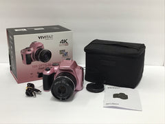 Vivitar 4K Digital Camera 64MP 10x Optical Zoom 3.0" LCD Flash PINK VXXBR10