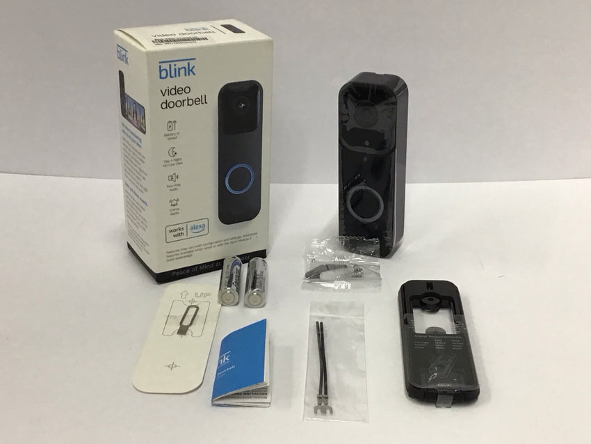 Blink Video Doorbell Camera Battery or Wired Smart WiFi HD Black B08SG2MS3V