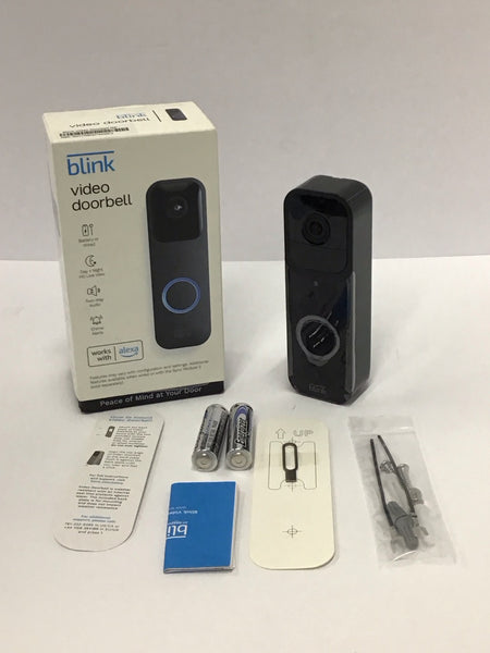 Blink Video Doorbell Camera Battery or Wired Smart WiFi HD Black B08SG2MS3V