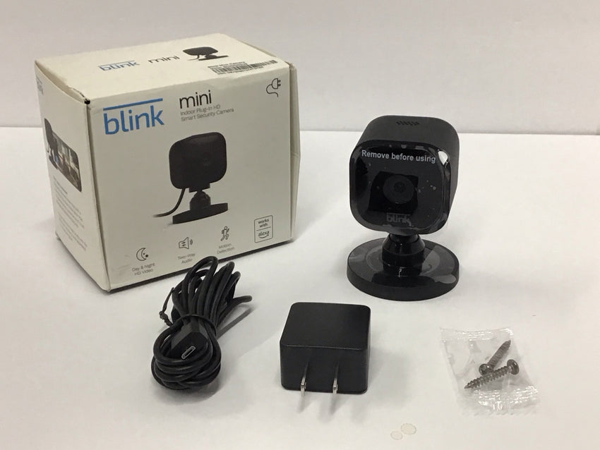 Blink Mini Indoor Wired 1080p Wi-Fi Security Camera in Black B09N6V1FHG