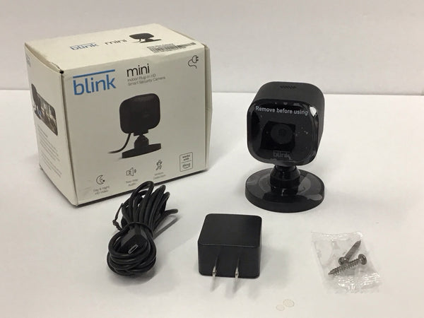 Blink Mini Indoor Wired 1080p Wi-Fi Security Camera in Black B09N6V1FHG